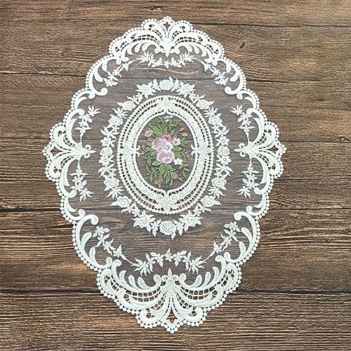 Anevous 2 Stück Spitze Oval Platzset, Vintage Dekorative Tischsets, 31x 42cm Spitzendeckchen Placemat, Spitze Blume Bestickte Tischmatte Abwaschbar für Küche Esszimmer Dekoration,Aprikose Anevous 2 Stück Spitze Oval Platzset, Vintage Dekorative Tischsets, 31x 42cm Spitzendeckchen Placemat, Spitze Blume Bestickte Tischmatte Abwaschbar für Küche Esszimmer Dekoration,Aprikose von Anevous
