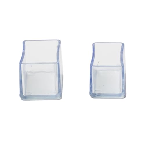 Anevous 8 Stück Kunststoff Stuhlbeinkappen, rutschfeste Stuhlkappen, Möbel Schutzkappe, Endkappen Kappen, Verschleißfeste Gleitkappen für Hartholzböden Stuhlbeine,Transparent 40x80mm von Anevous