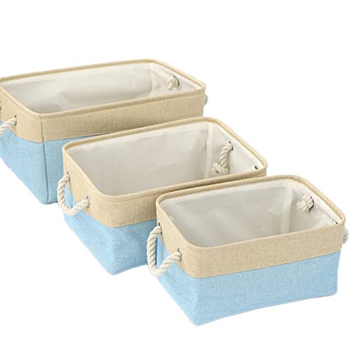 Anevous Aufbewahrungsbox 31x21x13cm, Faltbare Aufbewahrungskorb Stoff Ablagekörbe mit Baumwolle Seil, Stoffboxen Aufbewahrung für Spielzeug, Regale, Kleidung, Kleiderschrank,Hellblau Anevous Aufbewahrungsbox 31x21x13cm, Faltbare Aufbewahrungskorb Stoff Ablagekörbe mit Baumwolle Seil, Stoffboxen Aufbewahrung für Spielzeug, Regale, Kleidung, Kleiderschrank,Hellblau von Anevous