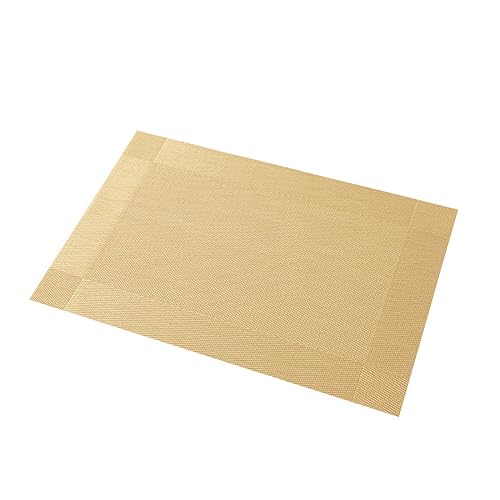 Anevous Platzsets 4er Set, rutschfest Abwaschbar Tischset Schmutzabweisend Platzset, PVC Abgrifffeste Hitzebeständig Platzdeckchen, Platz Matten für Hause küche Speisetisch,Gold Anevous Platzsets 4er Set, rutschfest Abwaschbar Tischset Schmutzabweisend Platzset, PVC Abgrifffeste Hitzebeständig Platzdeckchen, Platz Matten für Hause küche Speisetisch,Gold von Anevous