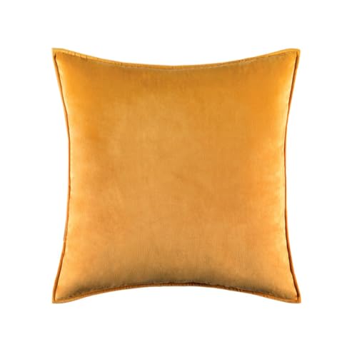 Anevous Samt Kissenbezug Kissenhülle Zierkissenbezug Dekokissen Dekokissen Sofakissen, Weich Sofakissen Kissenbezüge mit Verstecktem Reißverschluss für Sofa Schlafzimmer Wohnzimmer,Gold 50x50cm von Anevous
