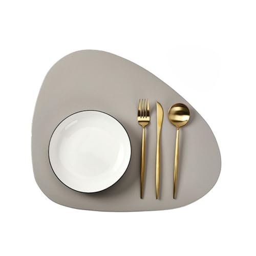 Anevous Tischsets Leder 4er Set, Oval Platzsets Abwischbar, rutschfest Platzdeckchen Wasserdicht, Kunstleder Tischset Lederoptik, Hitzebeständig Platzset für Küche Restaurant Speisetisch,Beige Grau Anevous Tischsets Leder 4er Set, Oval Platzsets Abwischbar, rutschfest Platzdeckchen Wasserdicht, Kunstleder Tischset Lederoptik, Hitzebeständig Platzset für Küche Restaurant Speisetisch,Beige Grau von Anevous