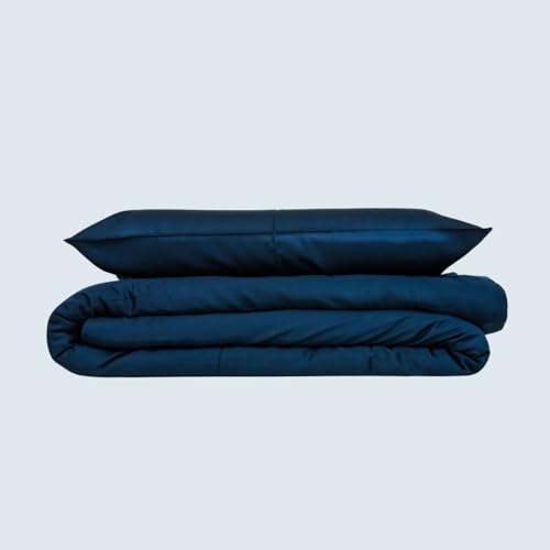 Anew Sleep - Kühlender Bambusbezug - Marine - 140 x 220 cm - Kühlende Bambus-Bettdecke - Atmungsaktiv & Feuchtigkeitsregulierend - Perfekter Komfort – für beruhigenden Schlaf bei jedem Klima von Anew