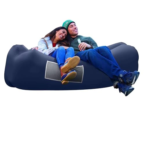 Luftsofa - Kissenentwurf Aufblasbares Sofa Air Lounger, Tragbare Wasserdichtes Aufblasbar Air Liege Outdoor Sofa für Park, Hinterhof, Strand, Outdoor Camping von AngLink