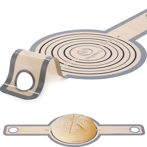 Große Silikon-Brotschlinge Dutch Oven - 24,1 cm antihaftbeschichtet & leicht zu reinigen wiederverwendbare Silikon-Brotbackmatte mit extra langen Griffen Brotbackblecheinsatz 1 graue Stück für Große Silikon-Brotschlinge Dutch Oven - 24,1 cm antihaftbeschichtet & leicht zu reinigen wiederverwendbare Silikon-Brotbackmatte mit extra langen Griffen Brotbackblecheinsatz 1 graue Stück für von Angadona