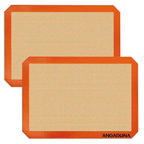 silikon backmatte 2er set (orange-2a) von Angadona