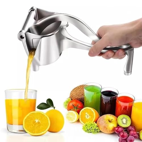 Edelstahl-Fruchtsaftpresse,Orangenpresse Manuell,Saftpresse Manuell für Zitronen und Limetten,Limettenpresse,Lemon Squeezer,Obstpresse,Zitruspresse Manuell,Zitruspresse für alle Zitrusfrüchte von Angaekkot