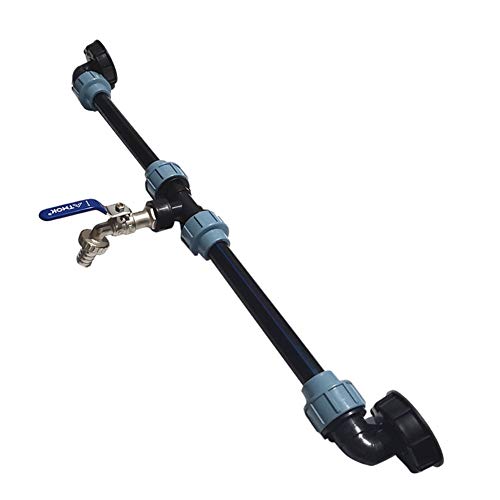 IBC Tank Verbinder - IBC Verbindungssets Für 2 IBC Tanks - IBC Verbinder Adapter Mit 3/4" Garten Wasserhahn - IBC Container Ventil Schlaucharmaturen Ablaufadapter DN50 (75mm) (A) von Angaekkot