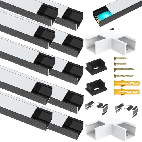 LED Profil Aluminium 10 Pack, LED Profil für Breite bis16mm LED-Streifenlicht,Stripe/Streifen, Alu Profil 1m/3.3ft für Led Kanal, Aluminium Profil für LED Band Zuhause Partei LED Profil Aluminium 10 Pack, LED Profil für Breite bis16mm LED-Streifenlicht,Stripe/Streifen, Alu Profil 1m/3.3ft für Led Kanal, Aluminium Profil für LED Band Zuhause Partei von Angdarun