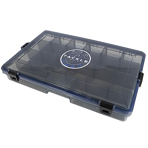 Pro Tackle Lure Box Shallow Köderbox Kunstköderbox Angelbox Tacklebox, grau, wasserdicht (Large - 35,5 x 23 x5 cm) von Angel Domäne