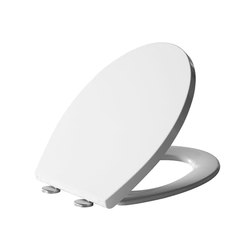 Toilettendeckel mit Absenkautomatik oval weiß Nano Glaze,Urea Formaldehyd Wc Sitz Mit Absenkautomatik,antibakterieller WC Sitz,Quick-Release zur einfachen Reinigung,bis 150 kg belastbar Toilettendeckel mit Absenkautomatik oval weiß Nano Glaze,Urea Formaldehyd Wc Sitz Mit Absenkautomatik,antibakterieller WC Sitz,Quick-Release zur einfachen Reinigung,bis 150 kg belastbar von Angel Shield