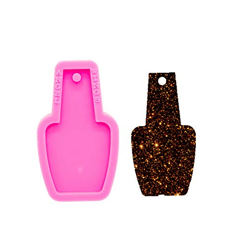 Nagellack-Flaschenform, Kunstharz, Silikon, Schlüsselring, Dekoration Nagellack-Flaschenform, Kunstharz, Silikon, Schlüsselring, Dekoration von Angel Wings