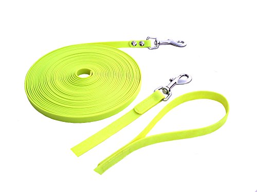 Angel for Pets MJH Beta Biothane Schleppleine neon gelb 9mm/3m mit Handschlaufe von Angel for Pets