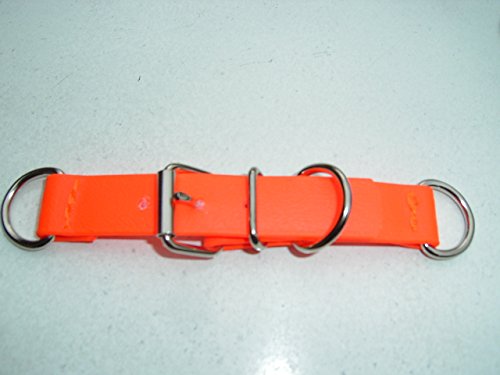 Angel for Pets MJH BioThane Halsband Verschluss Adapter verstellbar 13mm breit versch. Farben (orange) von Angel for Pets