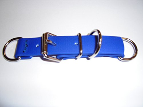 Angel for Pets MJH BioThane Halsband Verschluss Adapter verstellbar 16mm breit versch. Farben (blau) von Angel for Pets