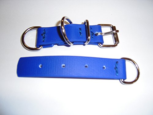 MJH BioThane Halsband Verschluss Adapter verstellbar 25mm breit versch. Farben (1, blau) von Angel for Pets