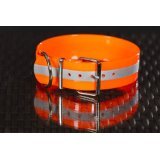 MJH Reflex Halsung BioThane 25mm breit, verstellbar orange (50-56cm) von Angel for Pets