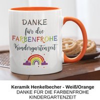 Danke Tasse Für Erzieherin - Die Farbenfrohe Kindergartenzeit. Perfekt Als Abschieds, Geburtstags-Geschenk Oder Zu Weihnachten Danke Tasse Für Erzieherin - Die Farbenfrohe Kindergartenzeit. Perfekt Als Abschieds, Geburtstags-Geschenk Oder Zu Weihnachten von AngelAccessoriesShop