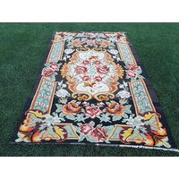 Vintage Blumen Kelim Teppich 160 X 250 cm Wollteppich von AngelRugStore