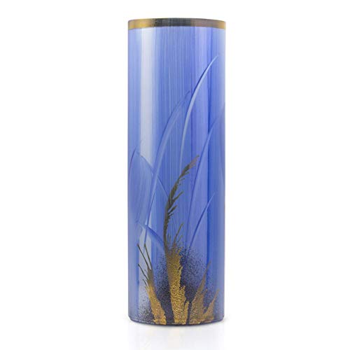 Angela Neue Wiener Werkstätte Zylindervase Vase, Glas, blau, groß von Angela Neue Wiener Werkstätte