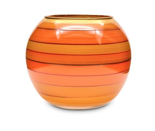 orangefarbene Kugelvase Tangelo - von Angela - Neue Wiener Werkstätte von Angela Neue Wiener Werkstätte