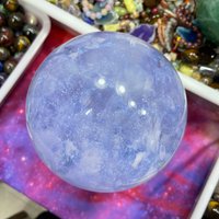 Blue Smelting Stone Blue Crystal Ball Divination Healing Series, Visual Impact Love Energy Healingmeditation von Angelcarving