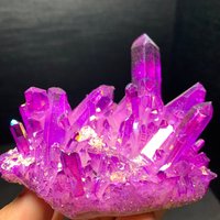 Natürliche Regenbogen Titan Quarz Cluster, Kristallspitze, Quarz Vug, Mineralexemplar, Wohndekoration, Reiki Heilung, Kristall Geschenke 1stk von Angelcarving