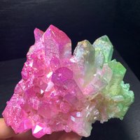 Natürliche Regenbogen Titan Quarz Cluster, Kristallspitze, Quarz Vug, Mineralexemplar, Wohndekoration, Reiki Heilung, Kristall Geschenke 1stk von Angelcarving