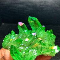 Natürliche Regenbogen Titan Quarz Cluster, Kristallspitze, Quarz Vug, Mineralexemplar, Wohndekoration, Reiki Heilung, Kristall Geschenke 1stk von Angelcarving