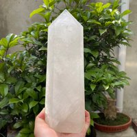 Natürlicher Rosa Rosenquarz Kristall Obelisk Zauberstab Punkt Heilung Zufällig 1 Stück von Angelcarving