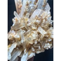 Natürliches Wasserkristall Cluster Weiß Kristall Sonnenblume Cluster, Engel von Angelcarving