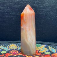 Sardonyx Turm Achat/Roter Säule Rote Achatsäule Achatkugel Heilachat Filigraner Achat von Angelcarving