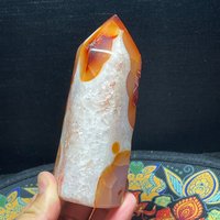 Sardonyx Turm Achat/Roter Säule Rote Achatsäule Achatkugel Heilachat von Angelcarving