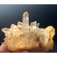 Weiß Gelber Kristall Symbiont, Heilsames Magnetfeld Starke Cluster Af102 von Angelcarving