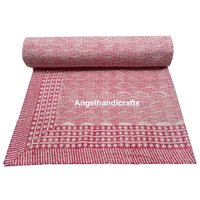Handgestickte Kantha Quilt Hand Block Print Bettdecke Überwurf Baumwolle Decke Für Handgestrickte Winter von AngelhandicraftIndia