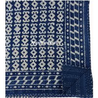 Neue Schöne Handblock Indigo Print Bettdecke Handgefertigte Baumwolle Bettlaken Wendebettwäsche Vintage Bettbezug Moderne Leinen Decke Überwurf Quilt von AngelhandicraftIndia