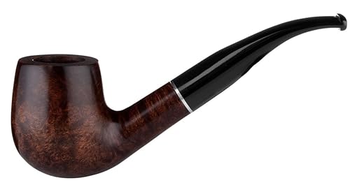 Angelo Pfeife Bent mittelbraun gebogen mit Ring von Angelo