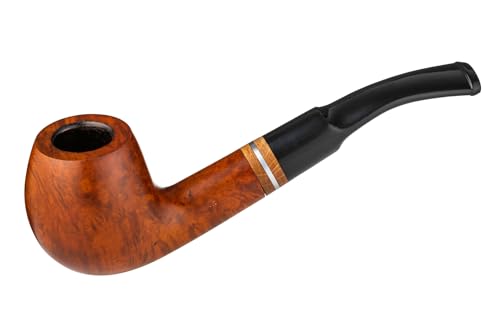 Angelo Pfeife Modell 1 braun leicht gebogen mit Ring von Angelo