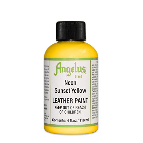 Angelus Acryl-Lederfarbe – Neon Sunset Yellow (118 ml) von Angelus