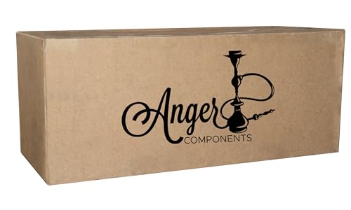 Anger Components - 20 KG Premium Naturkohle Kokosnuss und BBQ - Hochwertige Kokos Coal Briketts - Würfel Kohlen & Grillkohle mit Langer Brenndauer von Anger