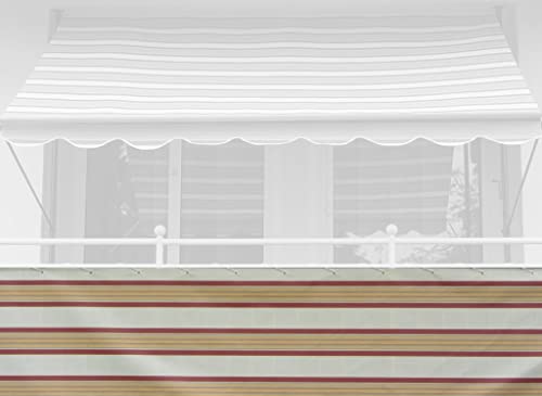 Angerer Freizeitmöbel GmbH Balkonbespannung Exklusiv 75 cm (Rost-Beige, Länge: 8 Meter) von Angerer Freizeitmöbel GmbH