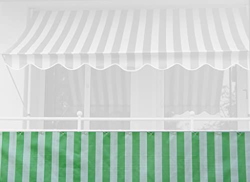 Angerer Balkonbespannung Standard 75 cm Blockstreifen grün/weiß Länge: 6 Meter von Angerer Freizeitmöbel GmbH