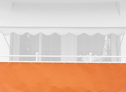 Angerer Balkonbespannung Standard 75 cm Uni orange PE Länge: 6 Meter von Angerer Freizeitmöbel GmbH