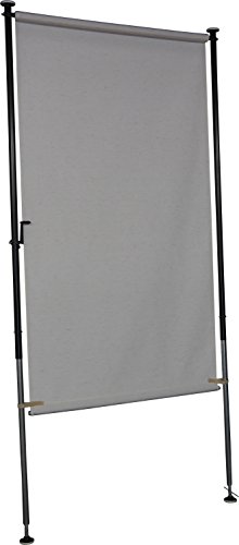 Angerer Freizeitmöbel GmbH Balkonsichtschutz Style - Senkrechtmarkise für Sicht- und Sonnenschutz - Montage ohne Bohren und Dübeln - ideale Balkonmarkise für Mietwohnungen (Beige, 120 cm) von Angerer Freizeitmöbel GmbH