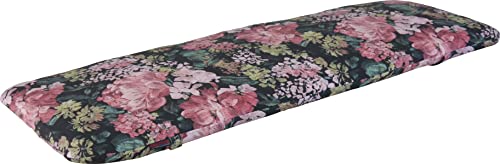 Angerer Freizeitmöbel GmbH Auflage für Gartenmöbel - Bankauflage 200 cm (Schwarz-Bunt geblümt) von Angerer Freizeitmöbel GmbH