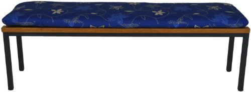 Angerer Freizeitmöbel GmbH Auflage für Gartenmöbel - Bankauflage Made in Germany (Blau geblümt, 150 cm) von Angerer Freizeitmöbel GmbH