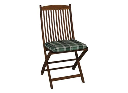 Angerer Freizeitmöbel GmbH Auflage für Gartenmöbel - Sitzkissen Made in Germany (Grün kariert) von Angerer Freizeitmöbel GmbH