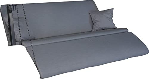 Angerer Freizeitmöbel GmbH Hollywoodschaukel Auflage Lounge Zip - passend für viele 3-Sitzer Hollywoodschaukeln mit Fußteil - Schaukelauflage Made in Germany (Grau wetterfest) von Angerer Freizeitmöbel GmbH