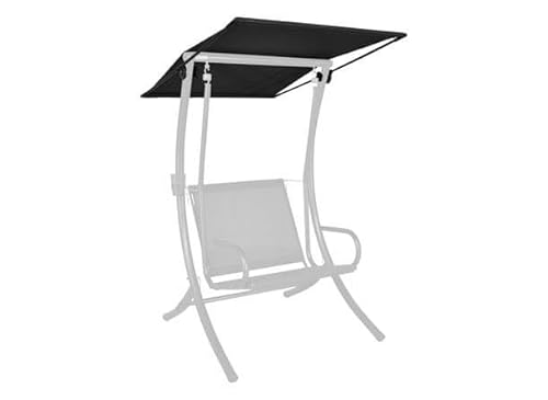Angerer Freizeitmöbel GmbH Hollywoodschaukel Sonnendach - passend für viele 1-Sitzer Hollywoodschaukeln - Schaukeldach Made in Germany (Primetex dunkelgrau, 100 x 145 cm) von Angerer Freizeitmöbel GmbH