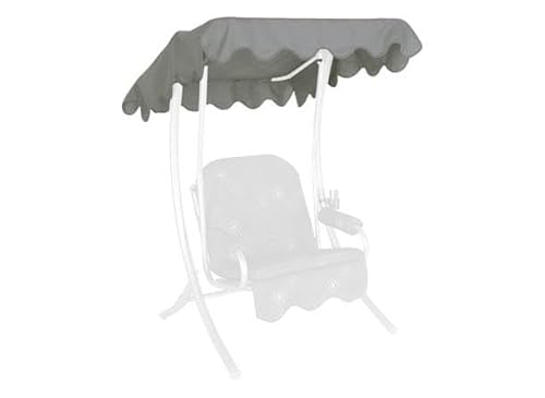 Angerer Freizeitmöbel GmbH Hollywoodschaukel Sonnendach - passend für viele 1-Sitzer Hollywoodschaukeln - Schaukeldach Made in Germany (Swingtex hellgrau, 100 x 145 cm) von Angerer Freizeitmöbel GmbH
